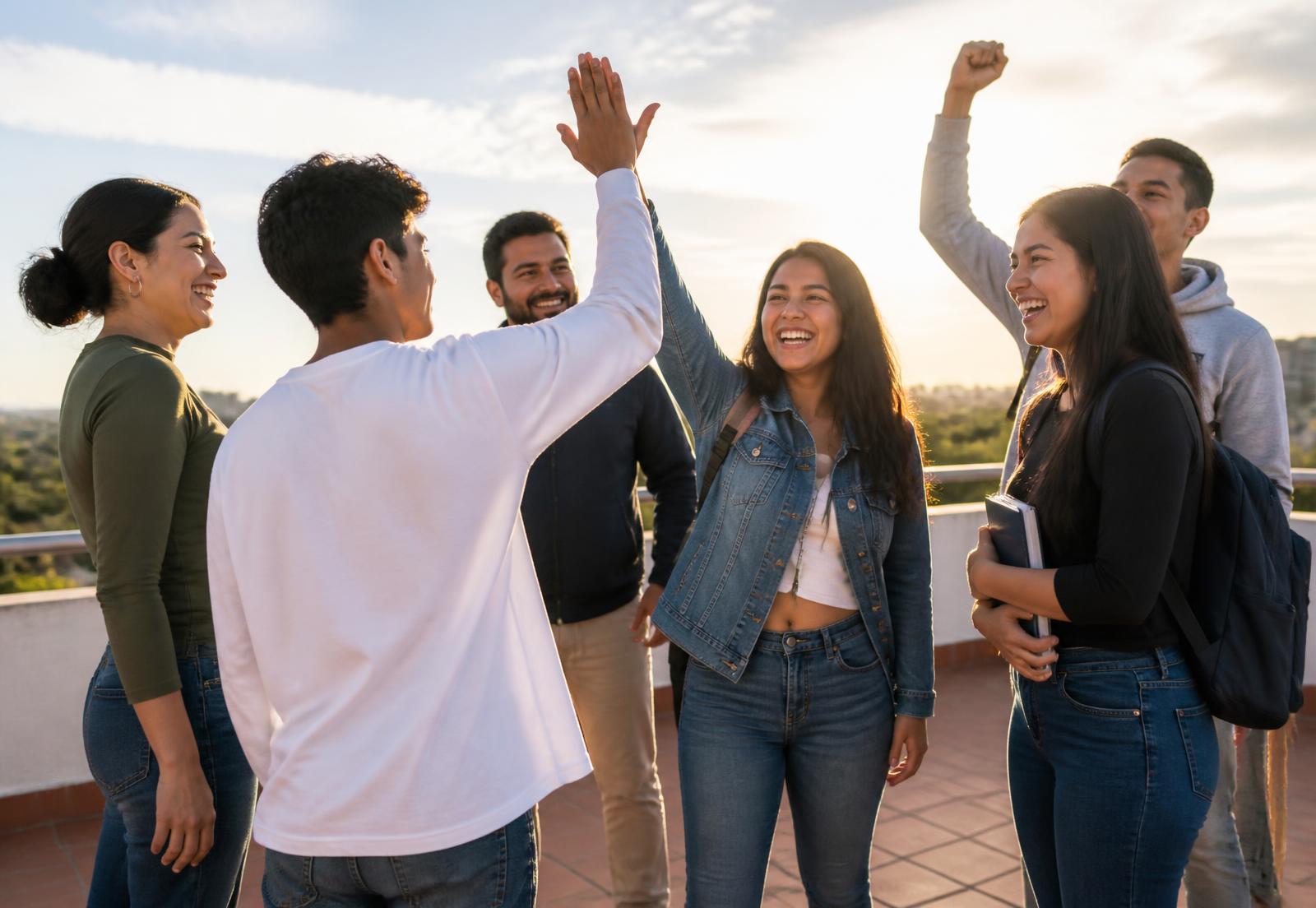 Jóvenes y adultos proyectando su futuro