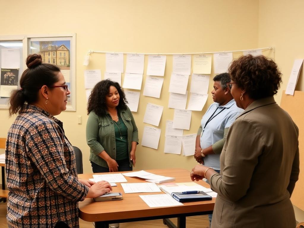 Dirigentes de una organización planificando un proyecto